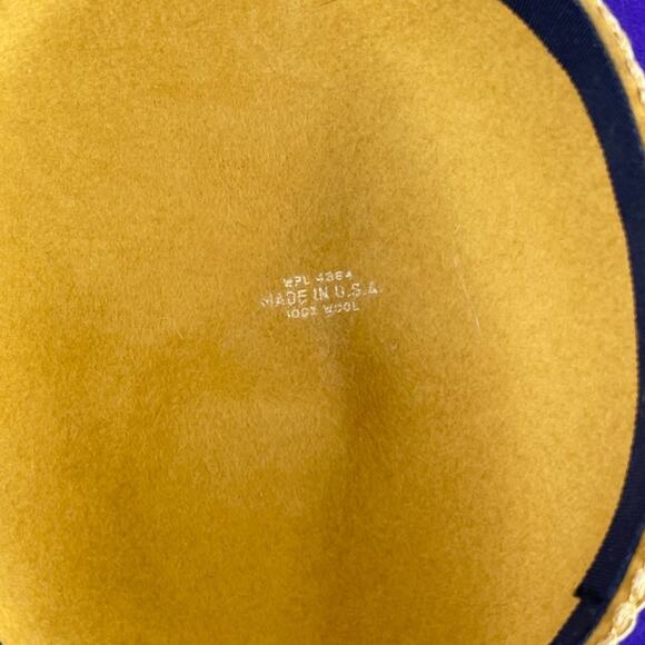 Vintage Wool Made in USA Purple & Gold Derby Hat main image 6